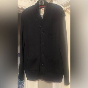 RELWEN Men's Shawl Cardigan Color Navy Twist Size XL Excellent Condition